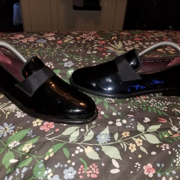 Salvatore Ferragamo Black Patent Leather Bryden Loafers
